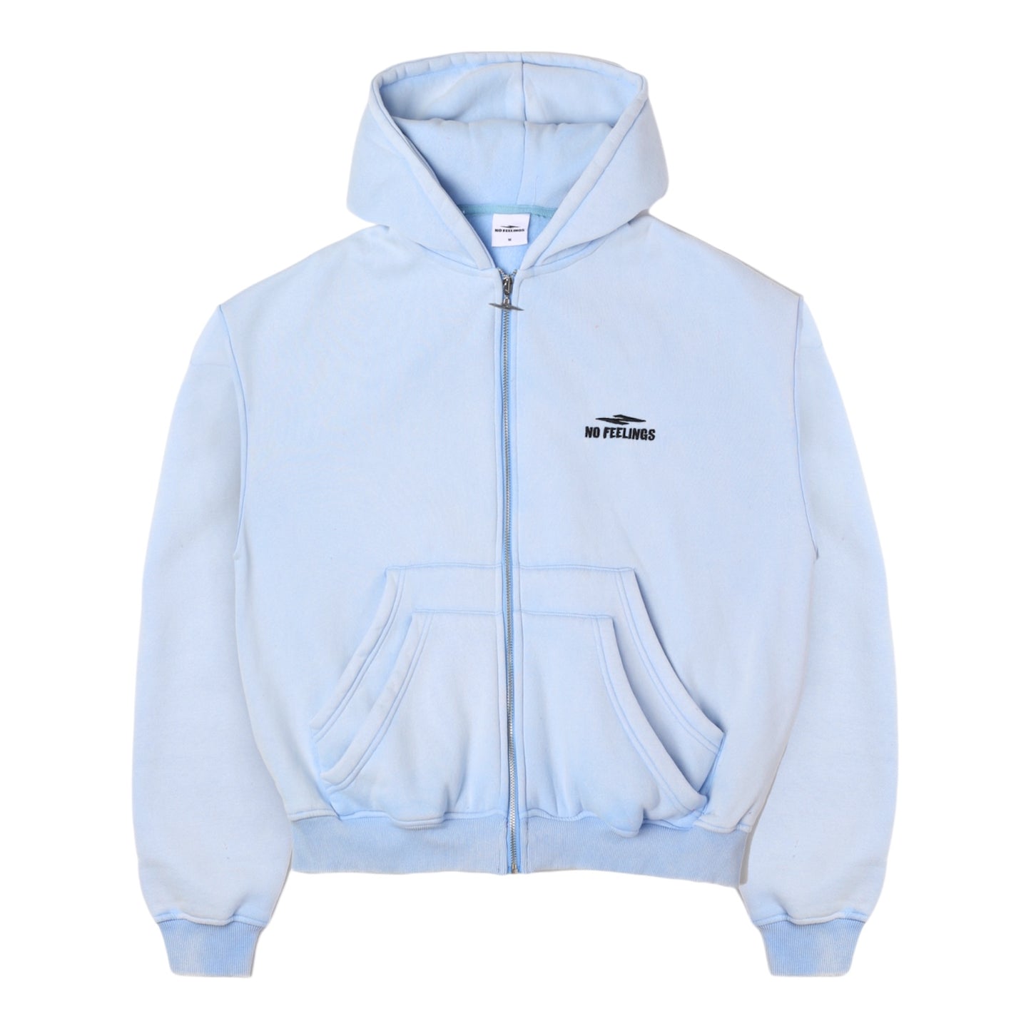 No Feelings Ice Blue 4PF Zip Hoodie