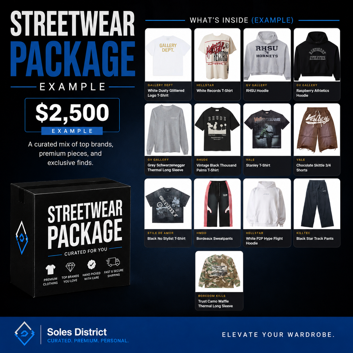 $2,500 Streetwear Package