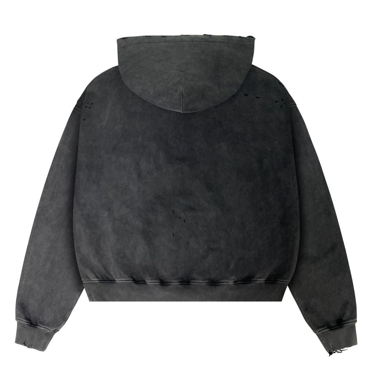 Back of the washed charcoal Stile De Amor Sfera Hoodie