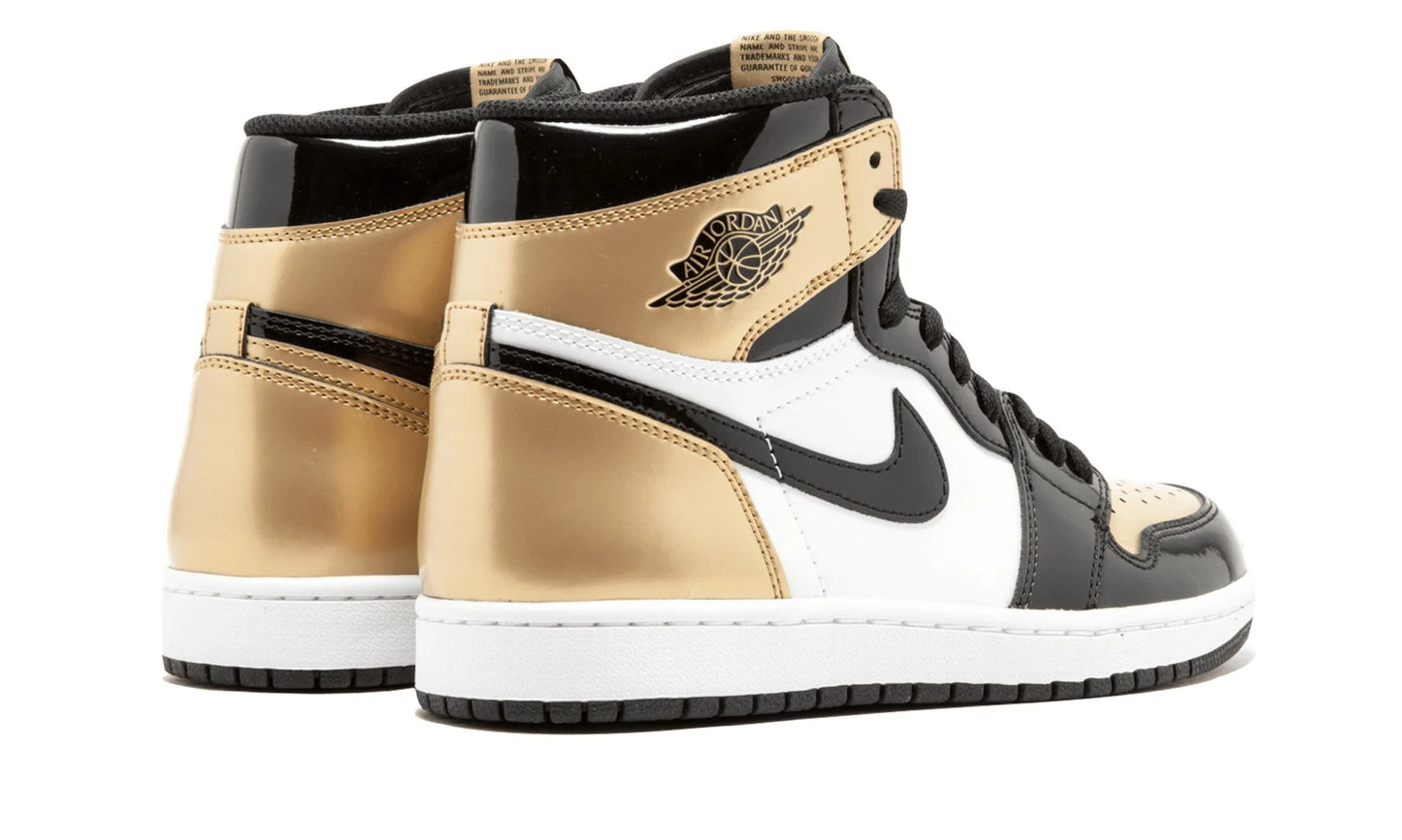 Jordan 1 High Gold Toe Patent Back