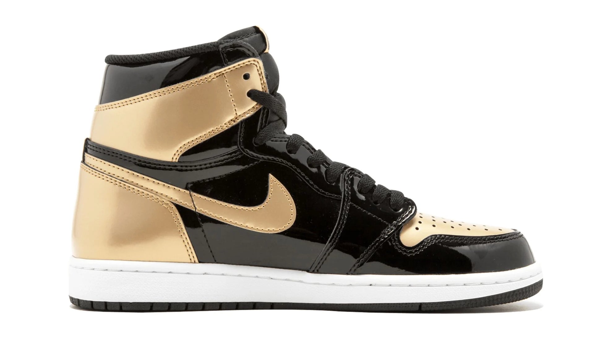 Jordan 1 High Gold Toe Patent Inside