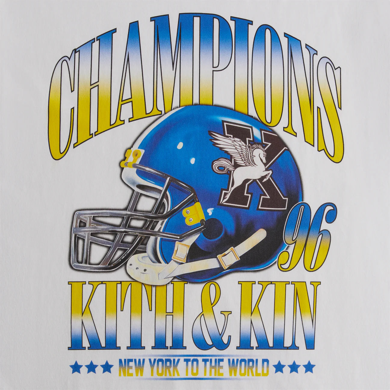 Kith White Champions 1996 Vintage T-Shirt Close