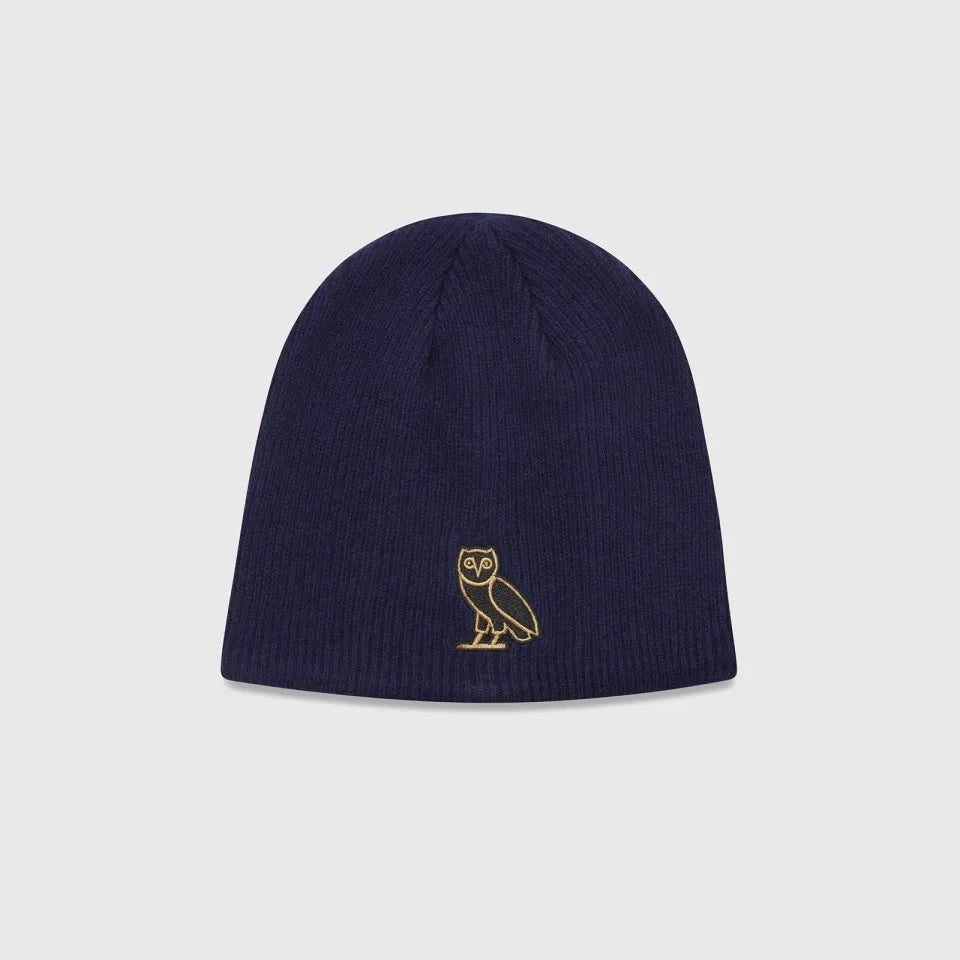 OVO Owl Logo Navy Beanie Front