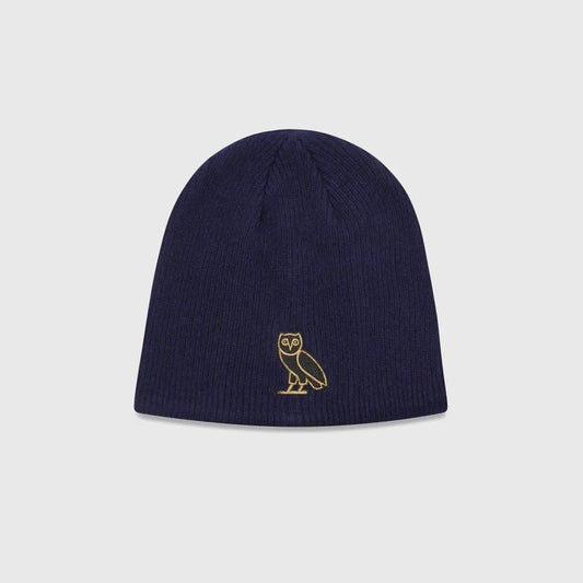 OVO Owl Logo Navy Beanie Front