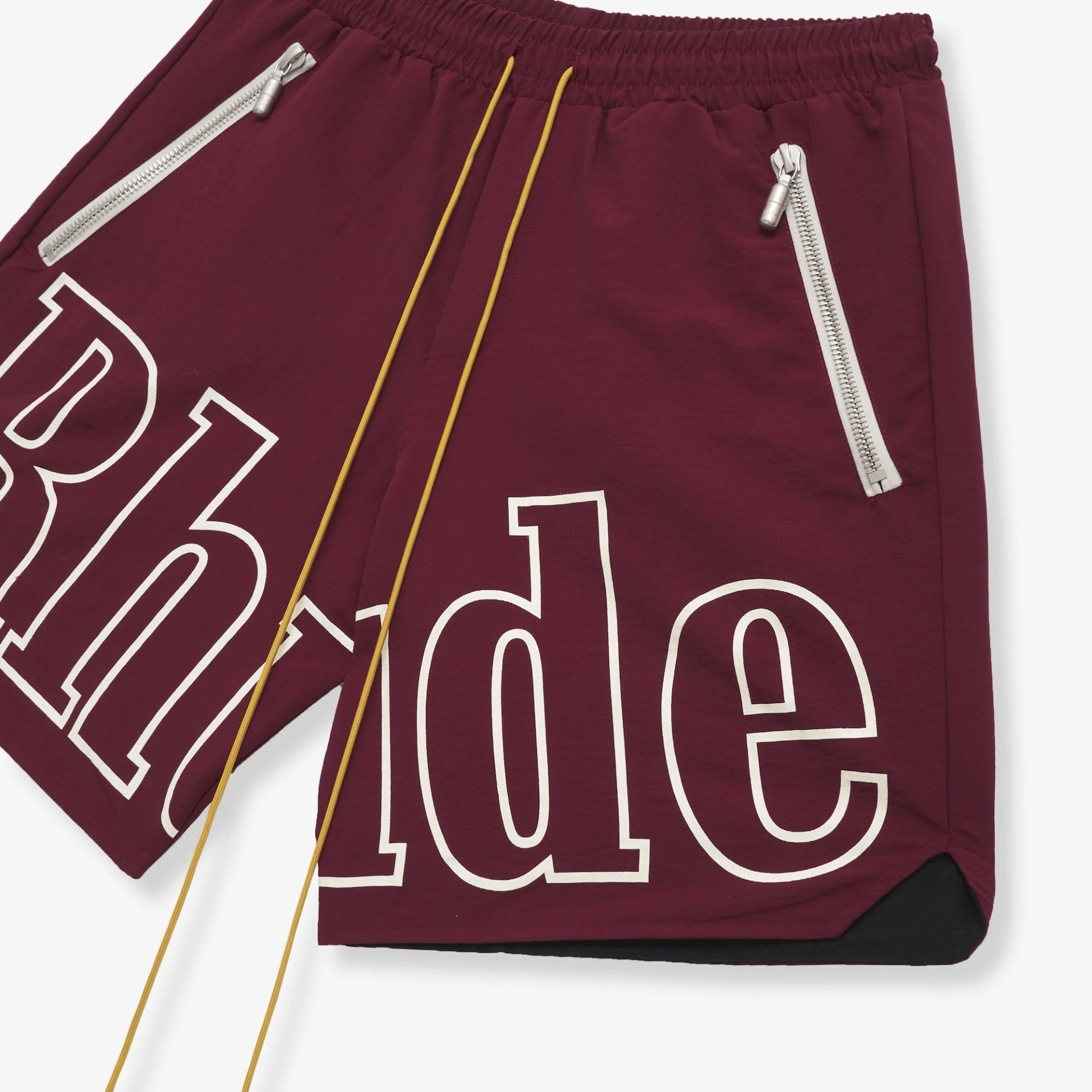 Rhude Maroon RH Logo Shorts Back