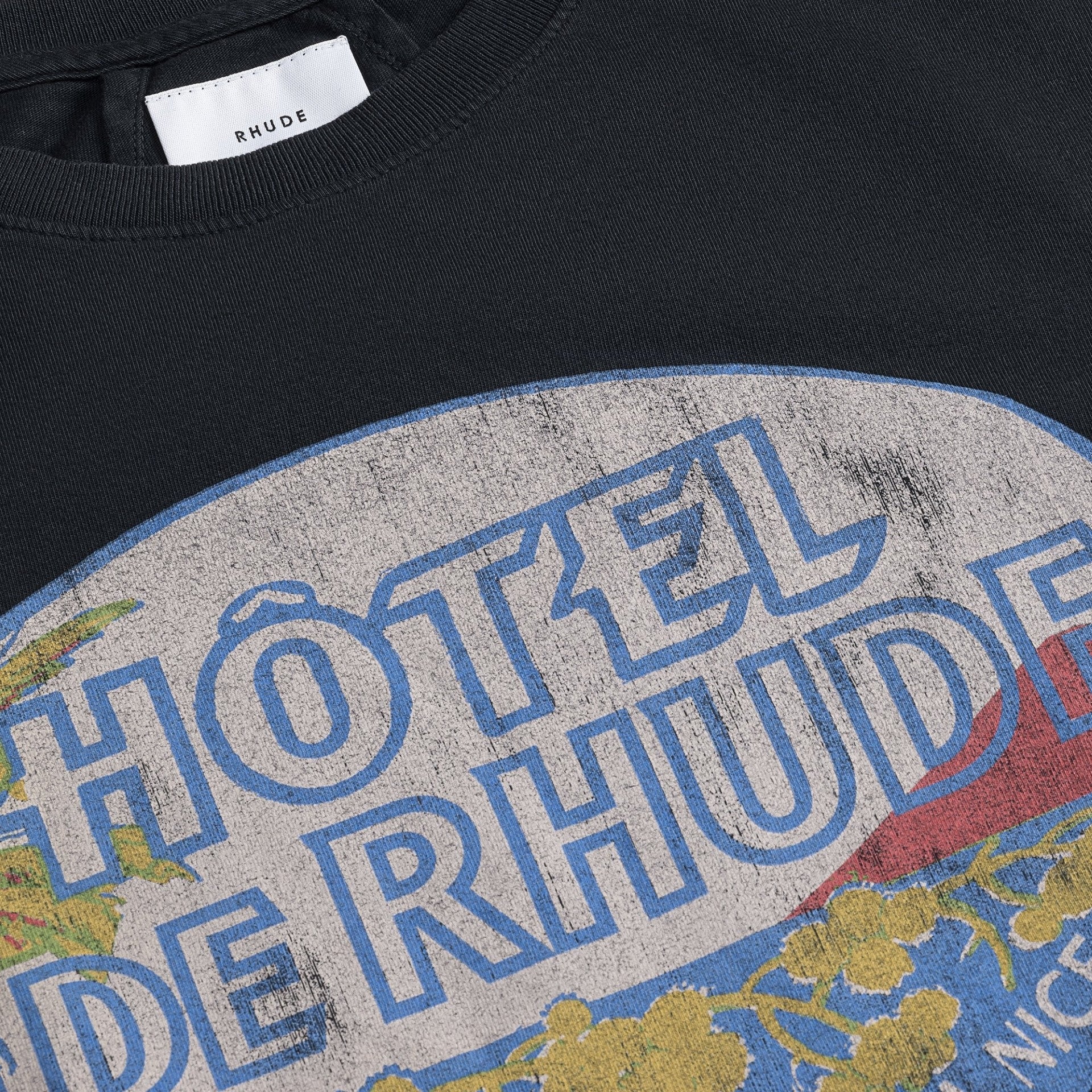 Rhude Vintage Black Dimora T-Shirt Close