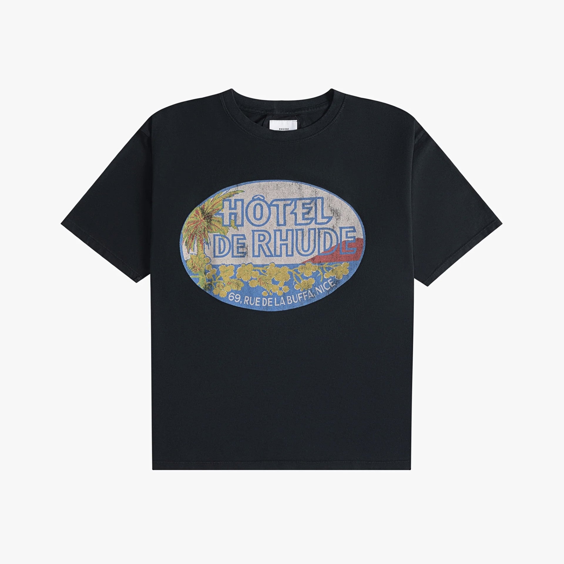 Rhude Vintage Black Dimora T-Shirt Front