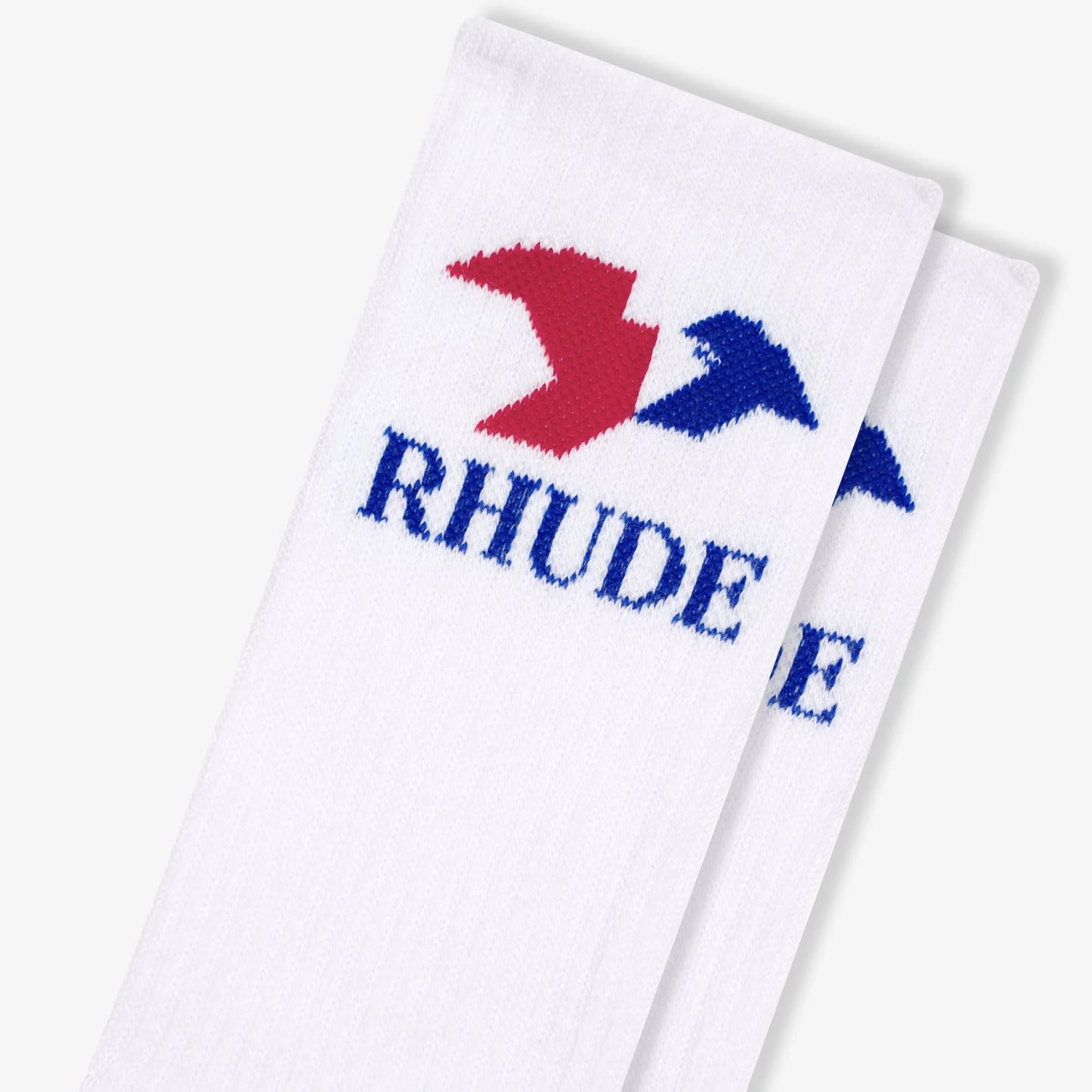 Rhude White Eagle Socks Close