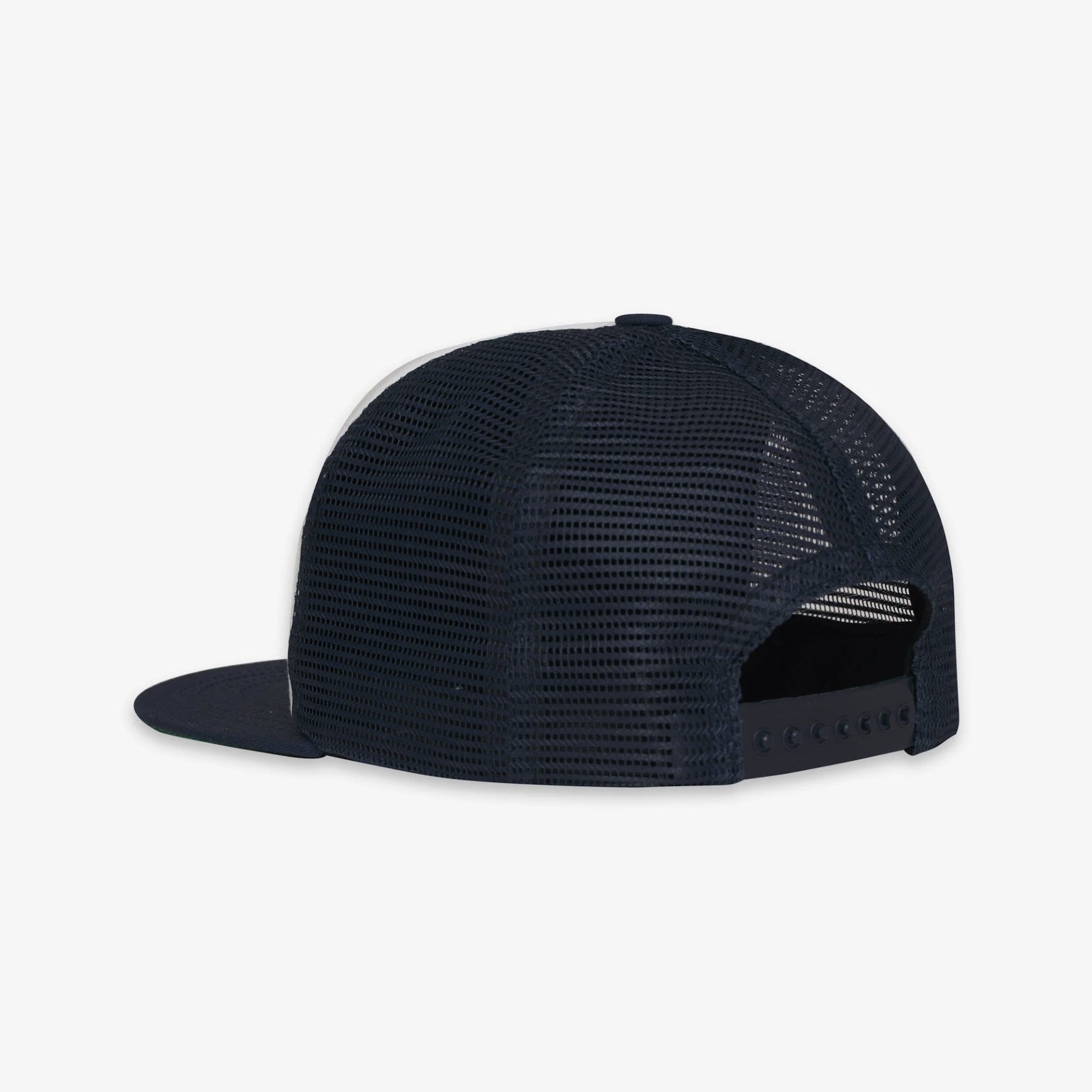 Rhude White Navy Speedmark Trucker Hat Back