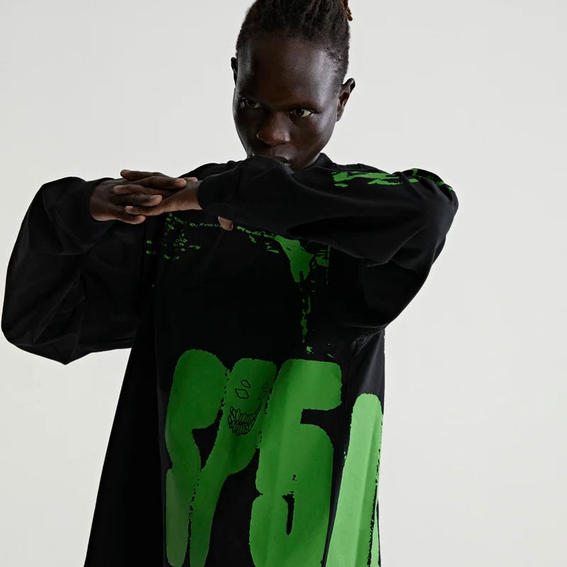 Sp5der Black Green X-Ray Long Sleeve Shirt