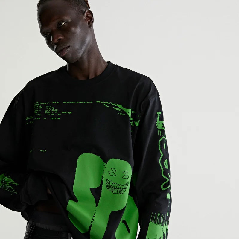 Sp5der Black Green X-Ray Long Sleeve Shirt