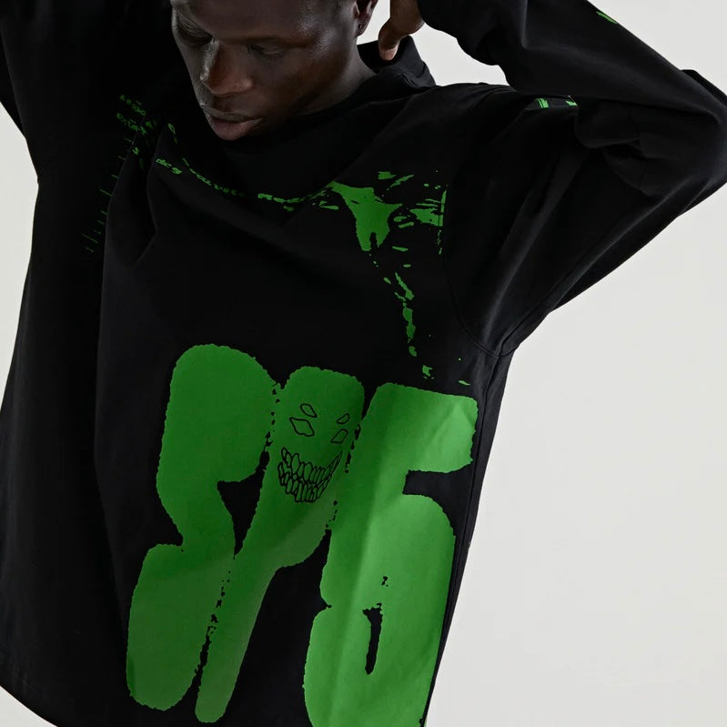 Sp5der Black Green X-Ray Long Sleeve Shirt