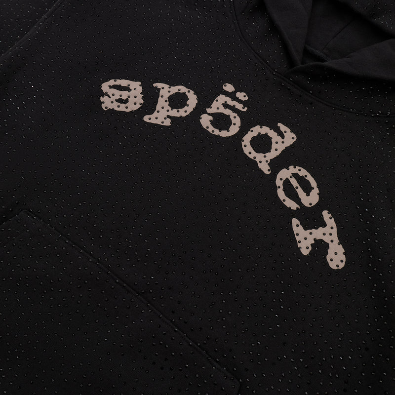 Sp5der Black VVS Hoodie Close