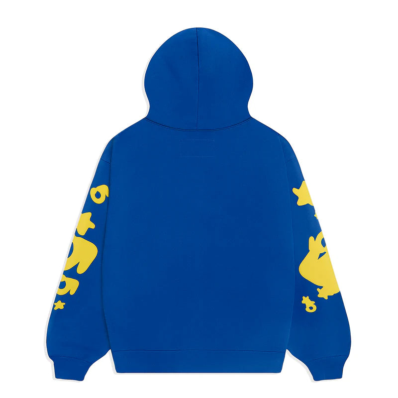 Sp5der Blue Gold Beluga Hoodie Back