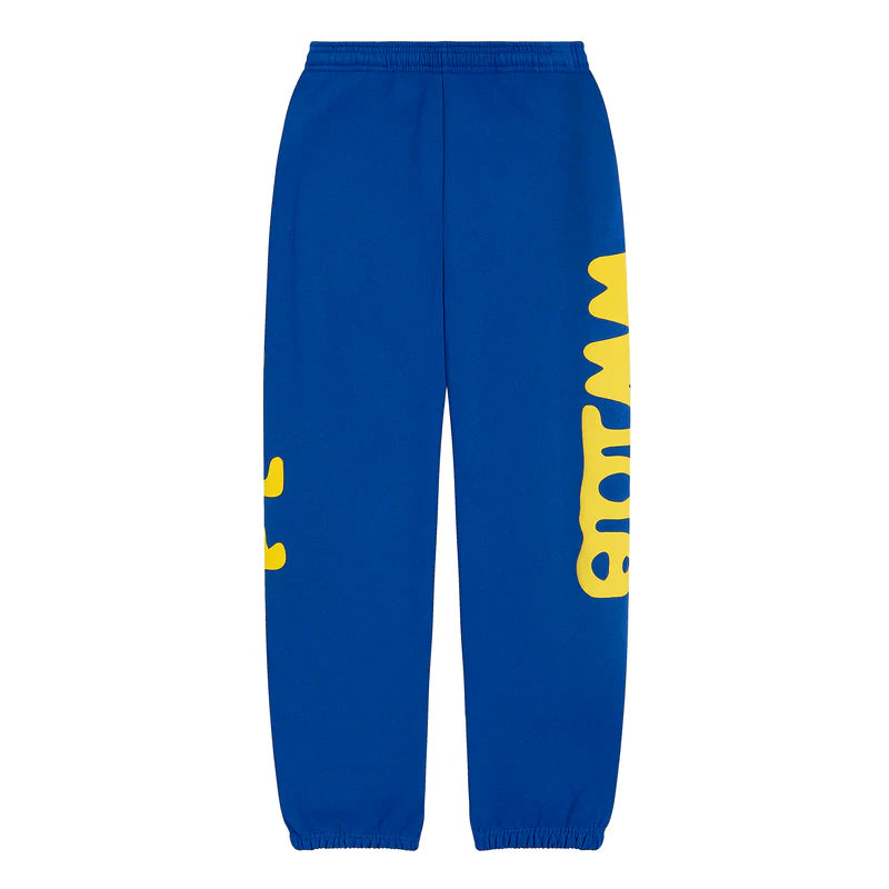 Sp5der Blue Gold Beluga Sweatpants Front