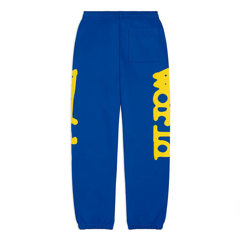 Sp5der Blue Gold Beluga Sweatpants Back