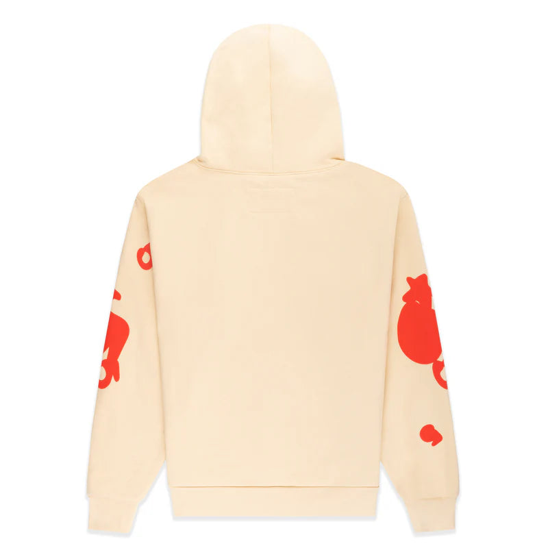 Sp5der Cream Red Beluga Hoodie Back