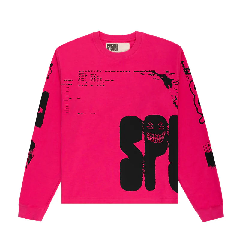 Sp5der Pink X-Ray Long Sleeve Shirt