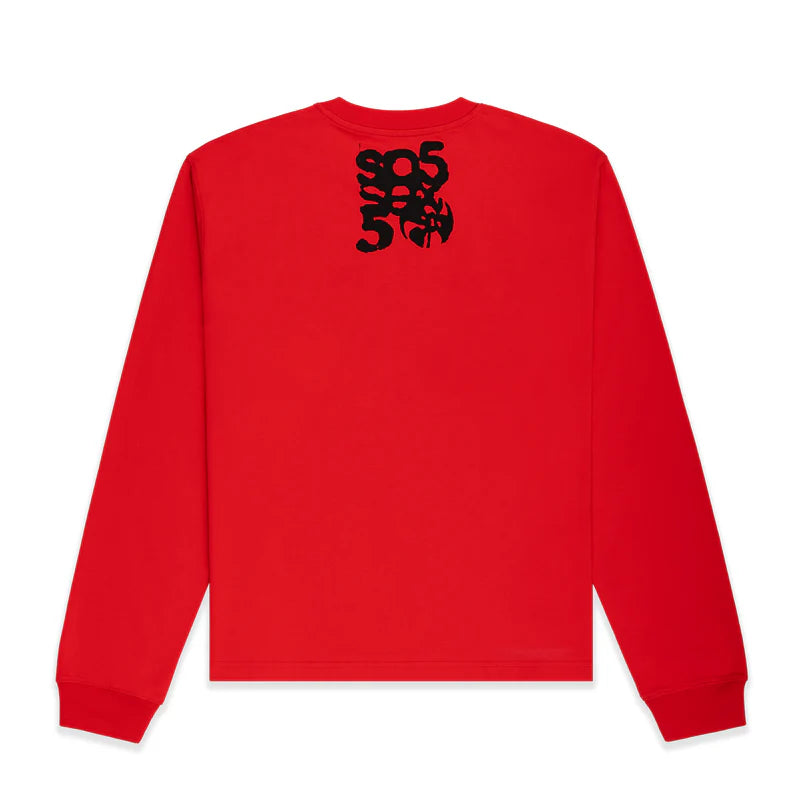 Sp5der Red Main Label Long Sleeve Back