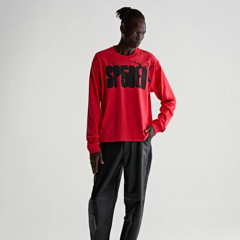 Sp5der Red Main Label Long Sleeve On Body 7