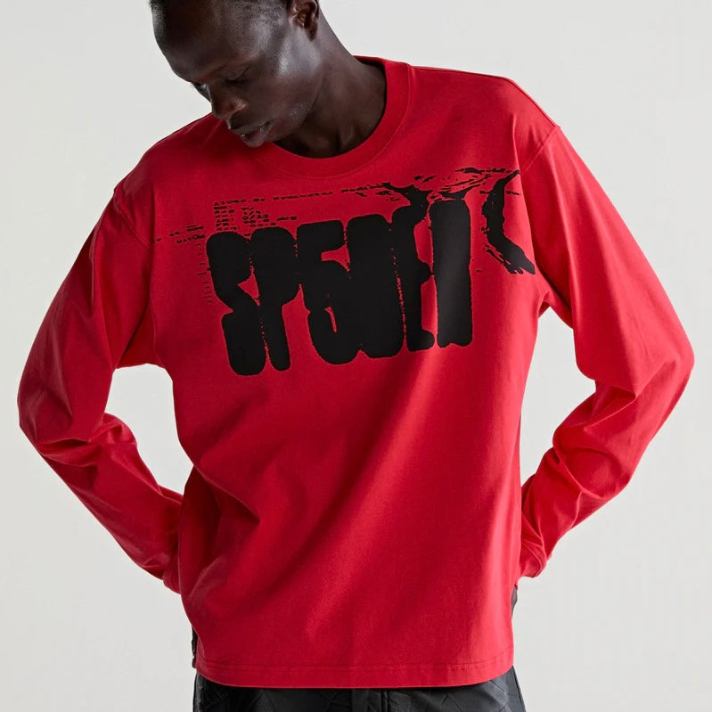 Sp5der Red Main Label Long Sleeve On Body 3