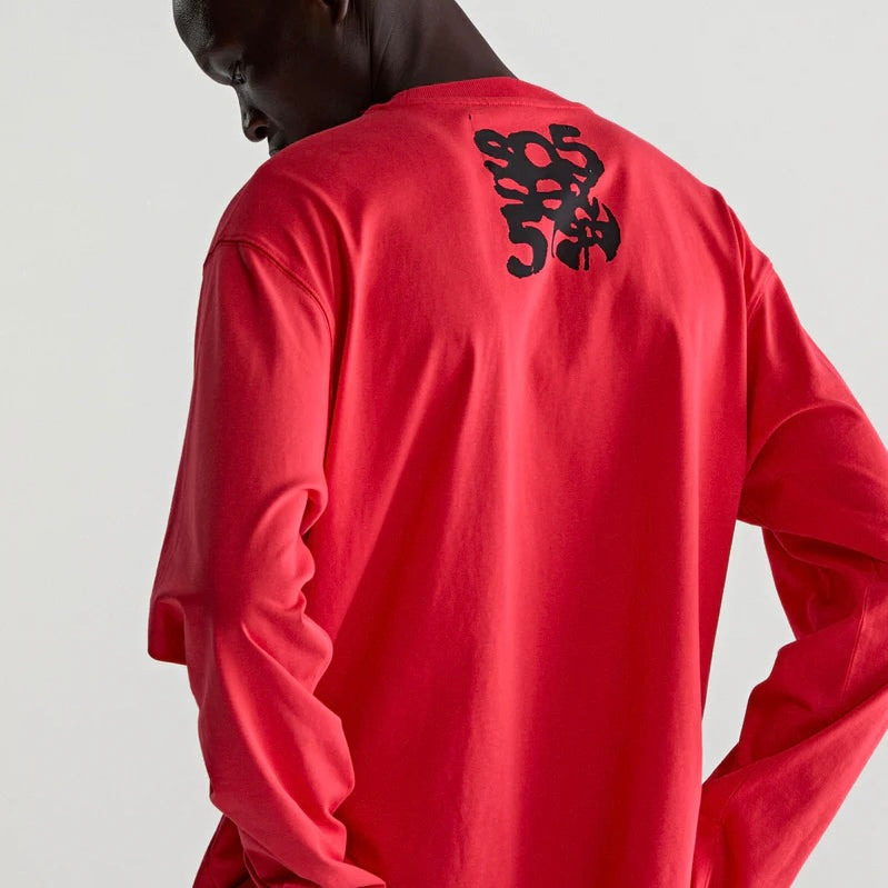 Sp5der Red Main Label Long Sleeve On Body 2