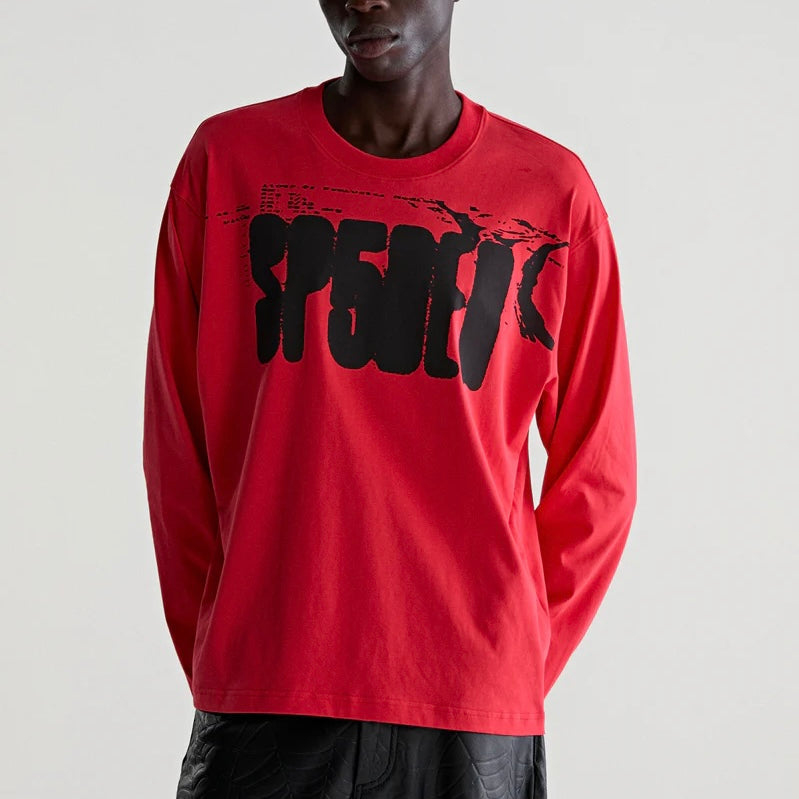 Sp5der Red Main Label Long Sleeve On Body 1