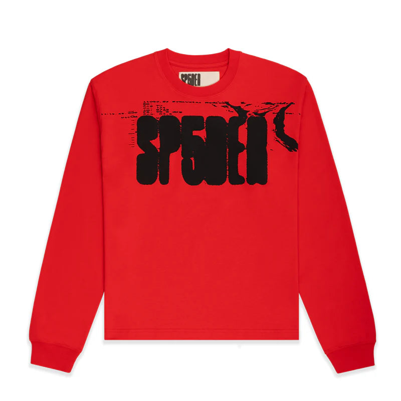 Sp5der Red Main Label Long Sleeve Front