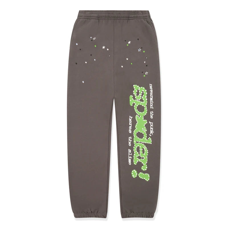 Sp5der Slate Grey Punk V2 Sweatpants Front