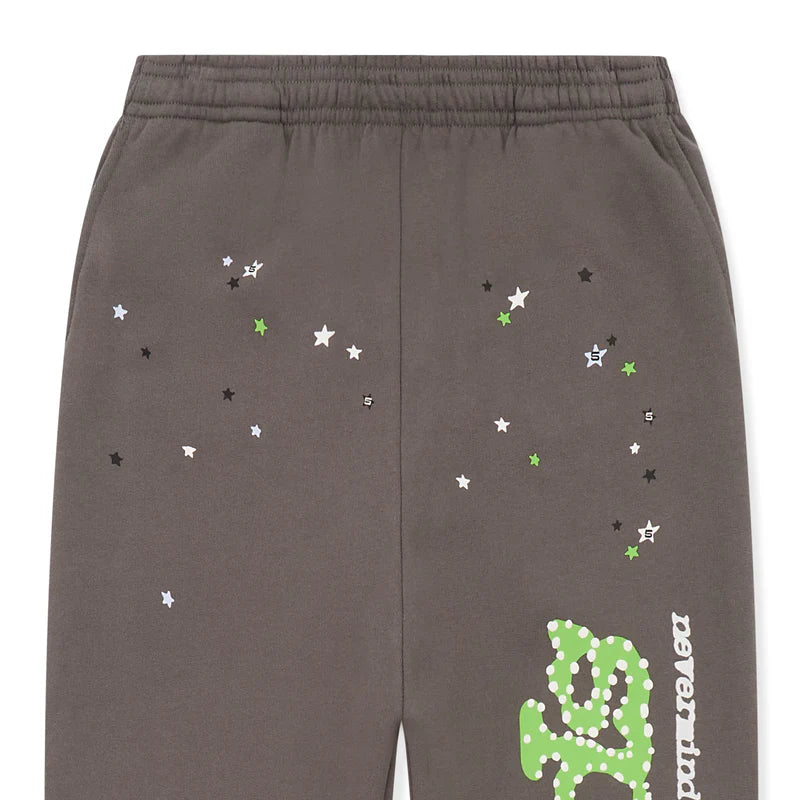 Sp5der Slate Grey Punk V2 Sweatpants Design