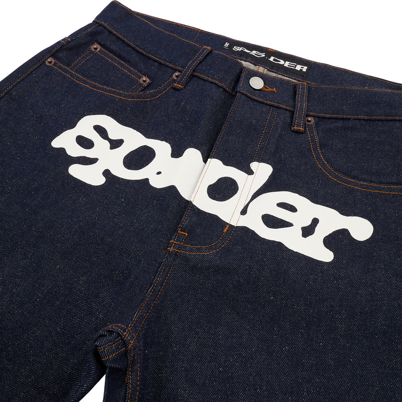 Sp5der V3 Dark Indigo Denim Close