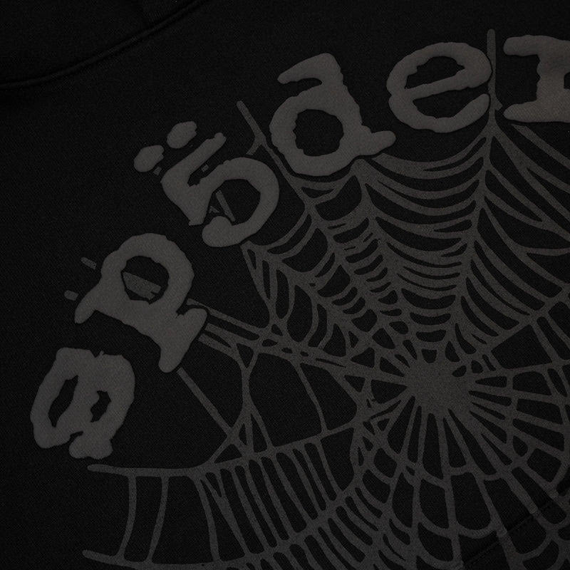 Sp5der Black Phantom Web Hoodie