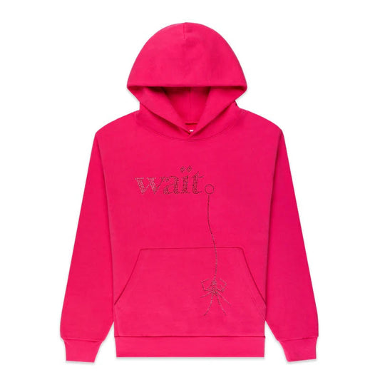 Sp5der Pink Wait Stone Hoodie