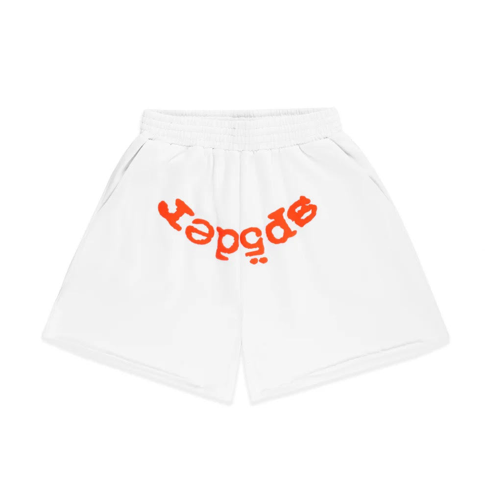 Sp5der White Orange OG Web V2 Shorts