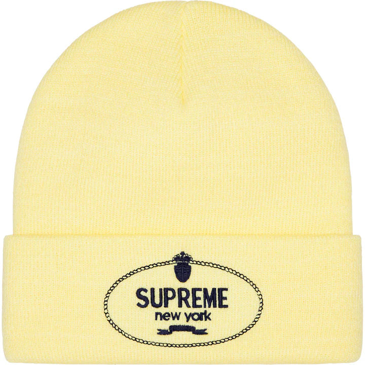 Supreme Light Yellow Crest Beanie