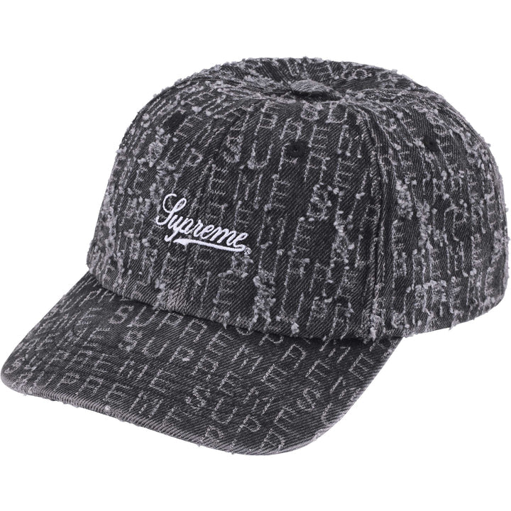 Supreme Needle Punch Black 6-Panel Front