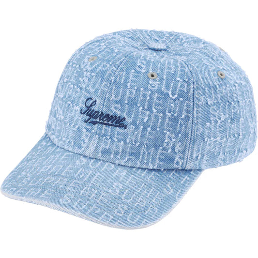 Supreme Needle Punch Blue 6-Panel Front