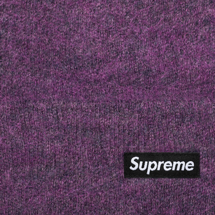 Supreme Plum Mohair Beanie Close