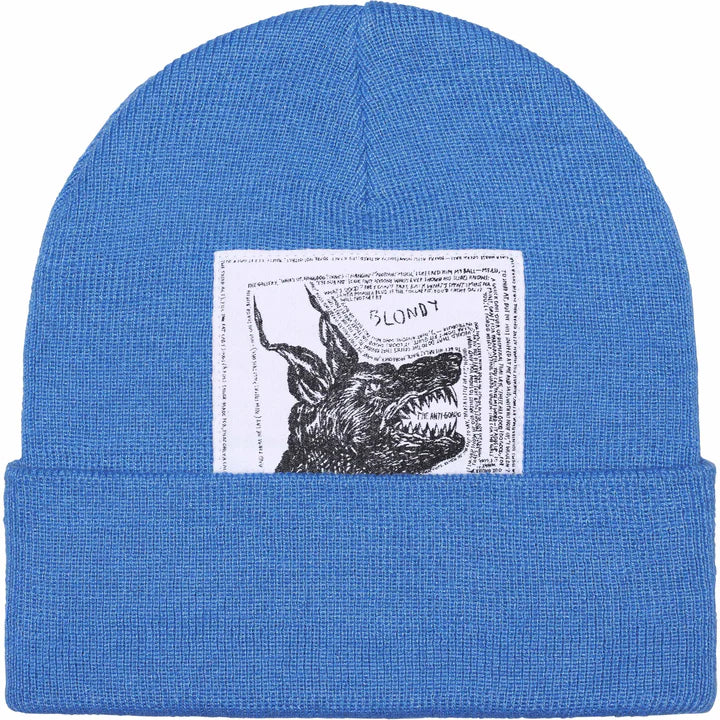 Supreme The North Face Blue Beanie Front