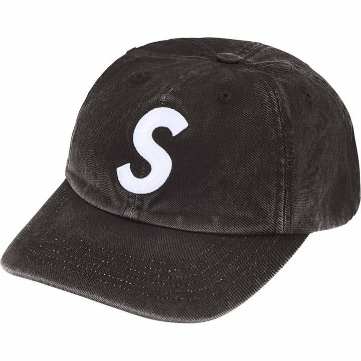 Supreme Black Pigment Coated S Logo 6-Panel