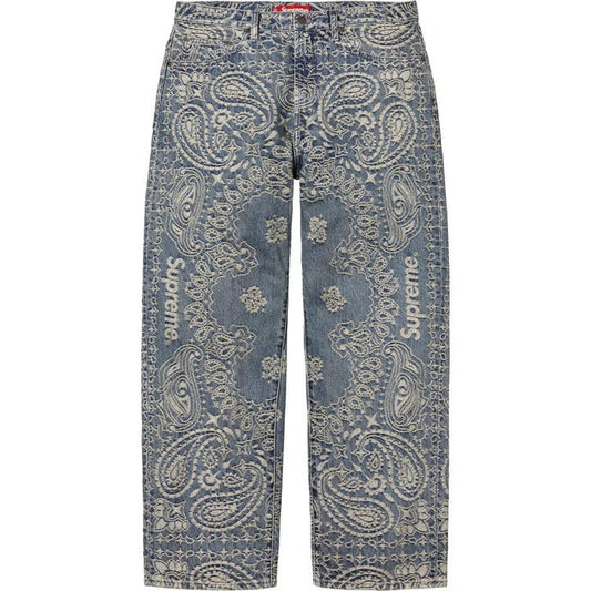 Supreme Blue Bandana Jacquard Baggy Jean