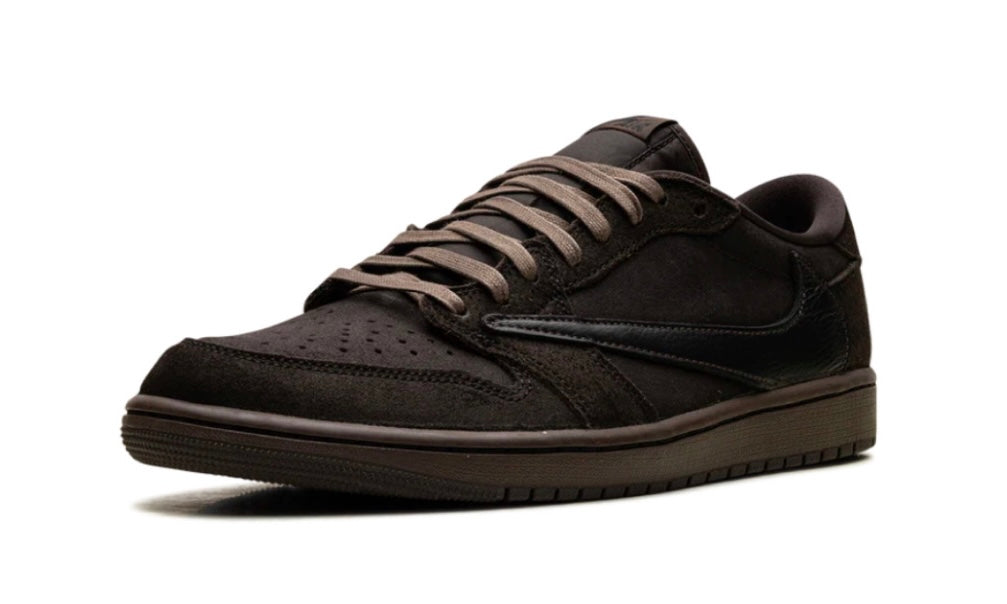 Travis Scott Jordan 1 Low OG Velvet Brown Front Left