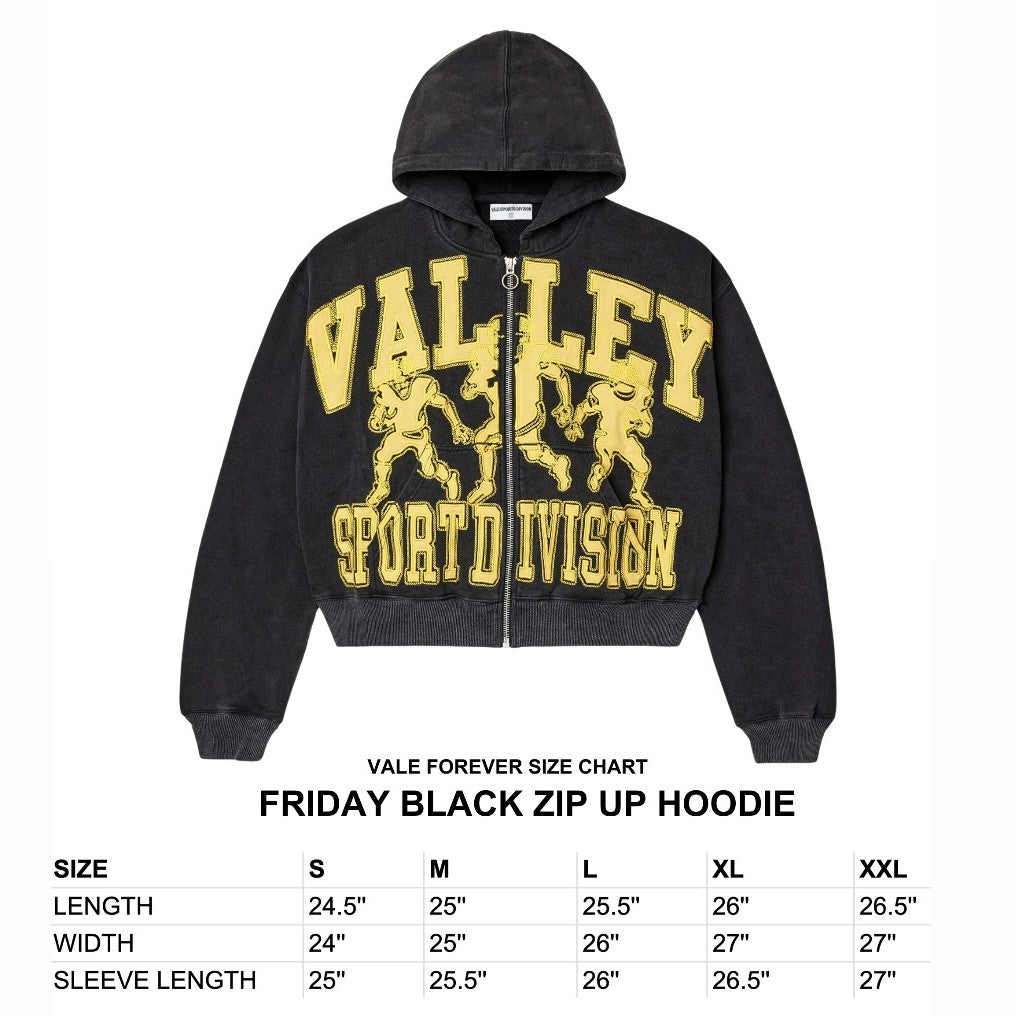 Vale Black Gold Friday Zip Hoodie