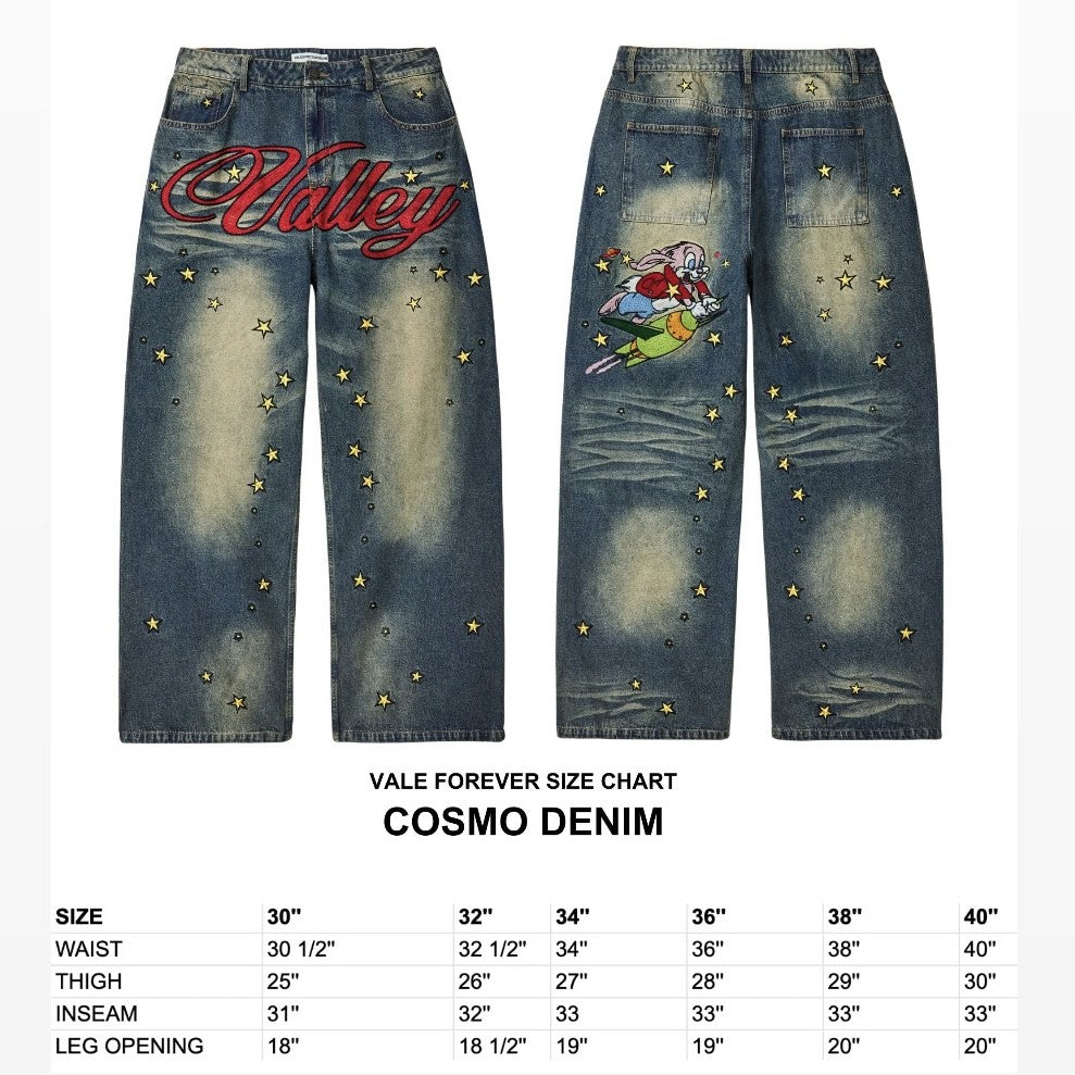 Vale Cosmo Denim Pants Size Chart