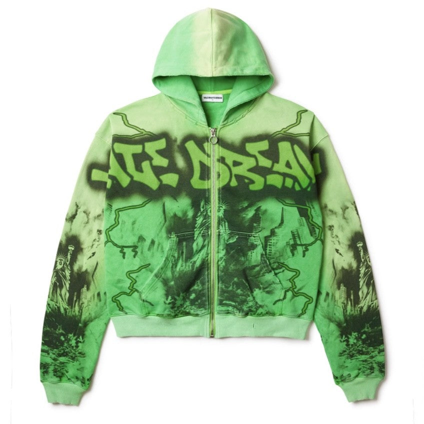 Vale Green Nightmare Zip Hoodie Front