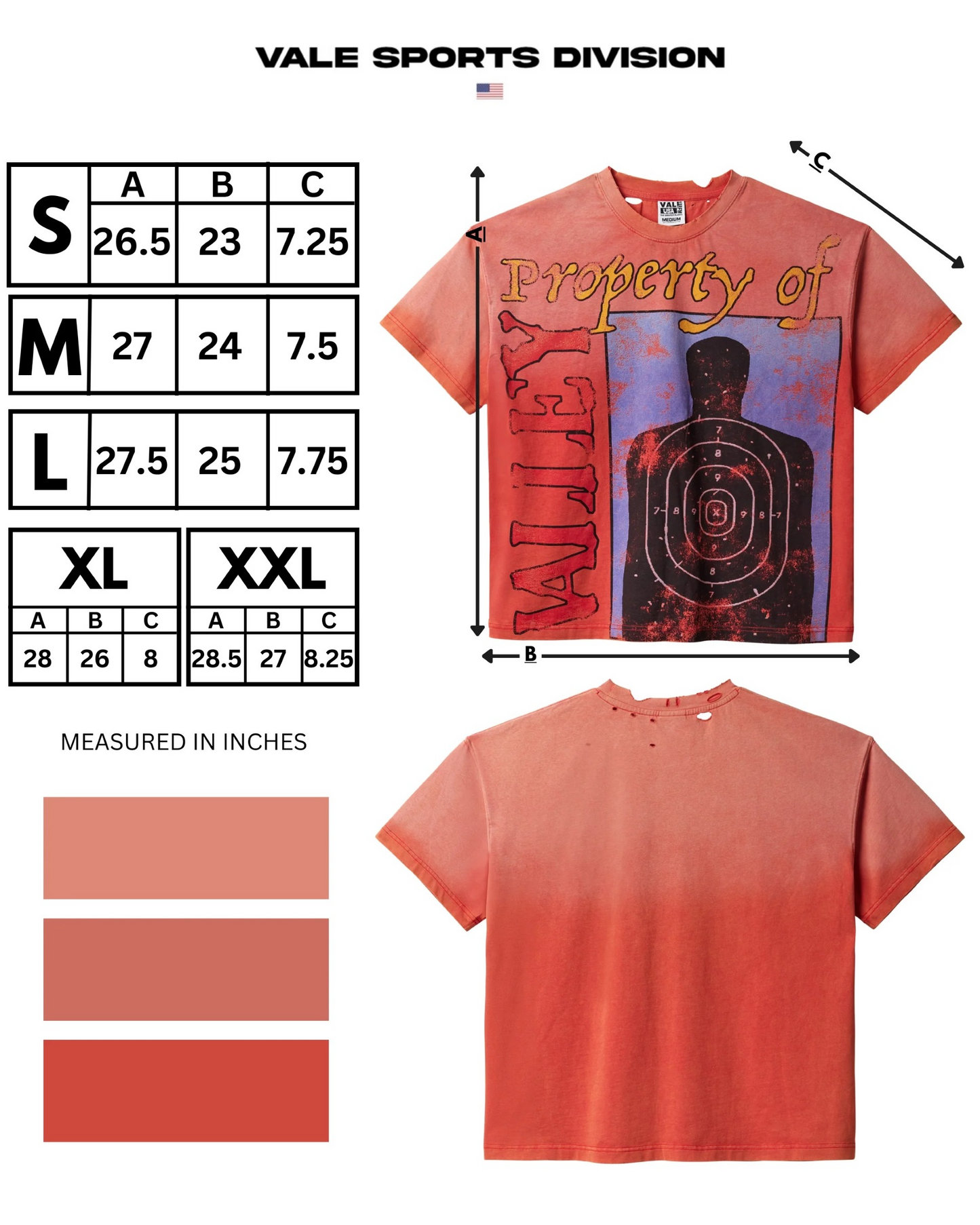 Vale Red Target Practice T-Shirt