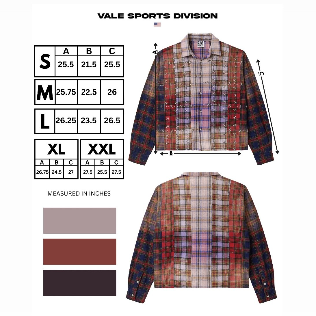 Vale Summer Jam Flannel sizing