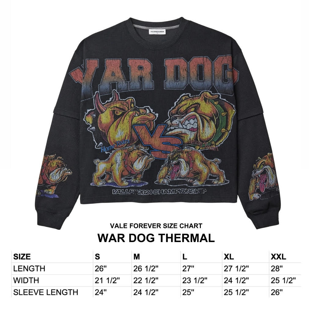 Vale Black War Dog Thermal Long Sleeve
