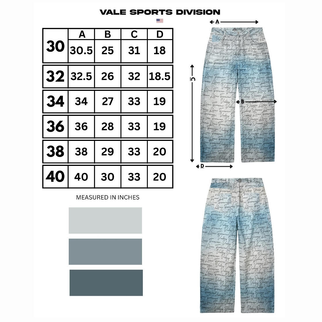 Vale Blue Letter to Vale Denim