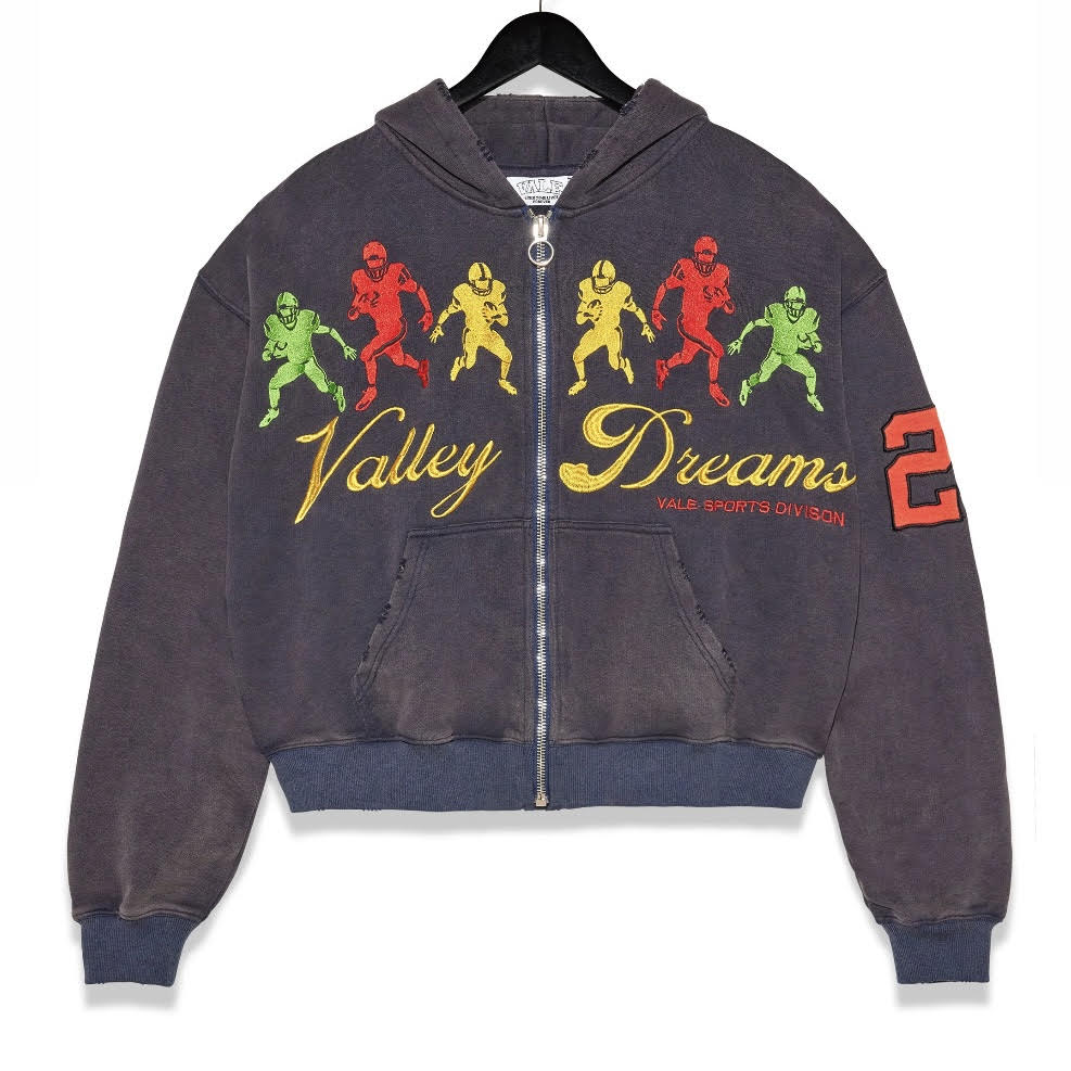Vale Navy Valley Dream Zip Hoodie